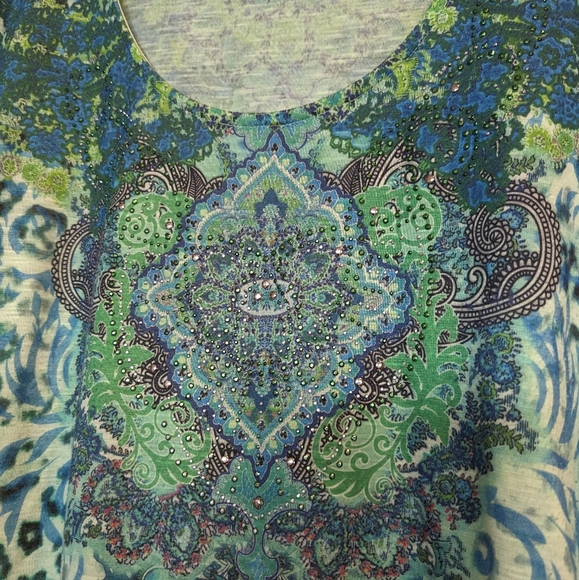 Plus Size Cap Sleeve Tee 1X - Picture 3 of 6